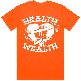 HEALTH : Blood Orange Sneaker Tees Shirt (white ink)