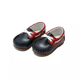 Hudson Boy's Leather Boat Shoe