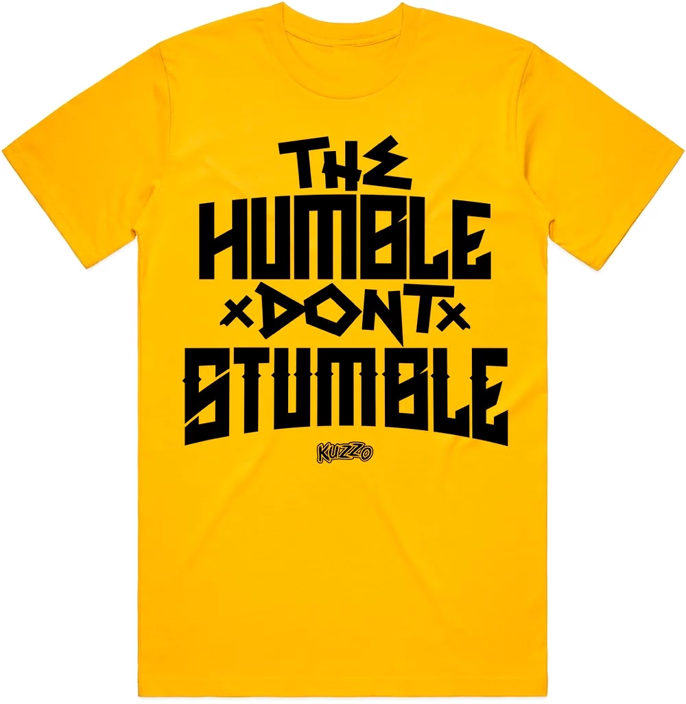 HUMBLE : Gold Sneaker Tees Shirt (black ink)