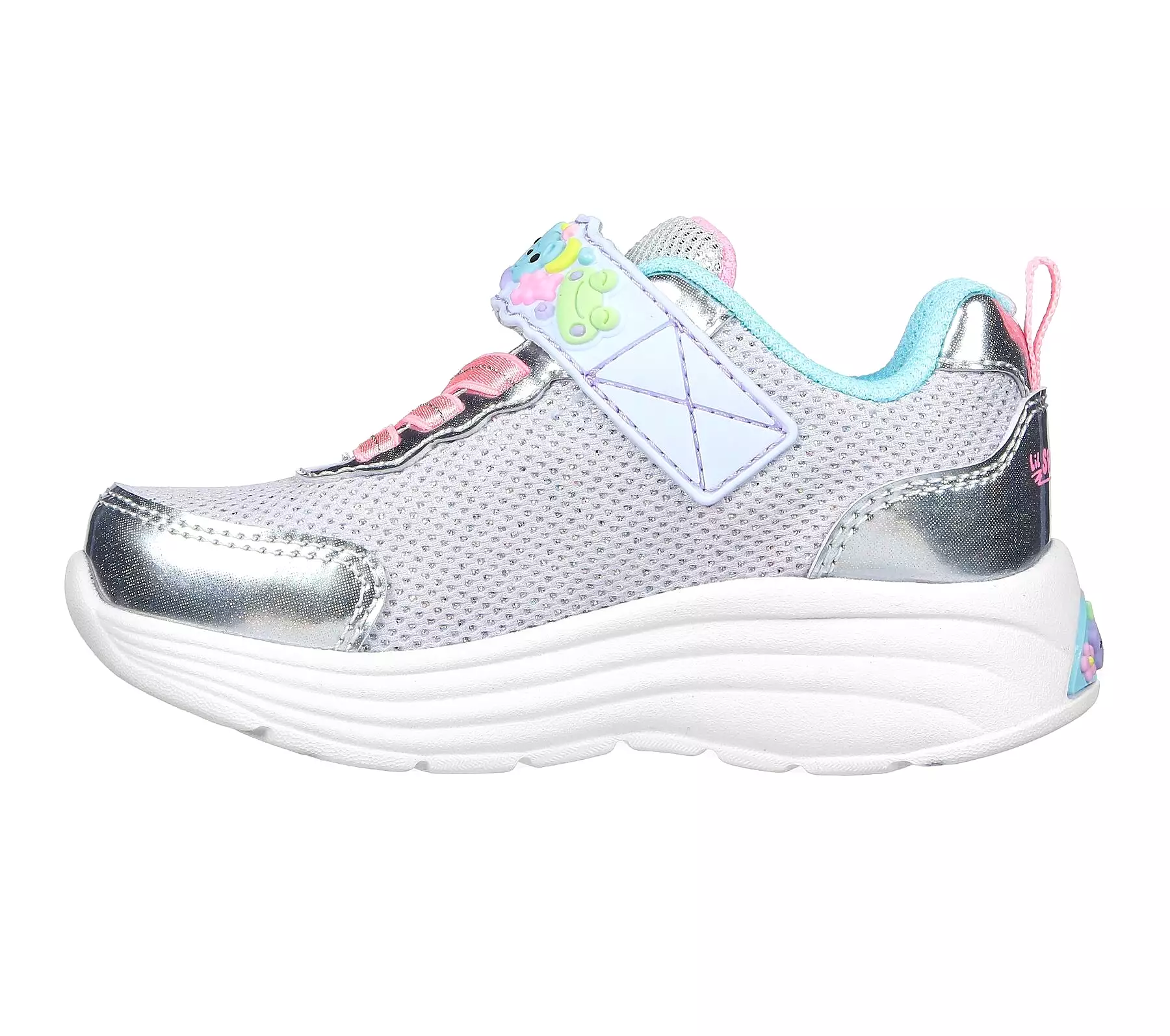 Infants Skechers Trainers Silver Strap My Dreamers 303155N SMLT