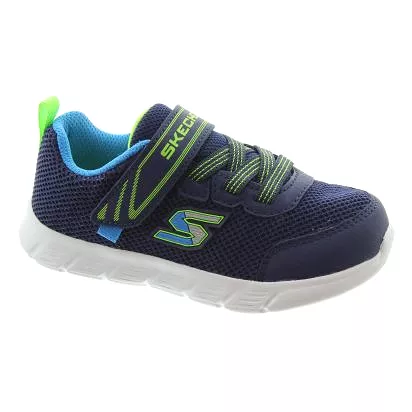 Infants Skechers Trainers Strap Comfy Flex Mini Trainer Navy Lightweight 407305N/NVLM