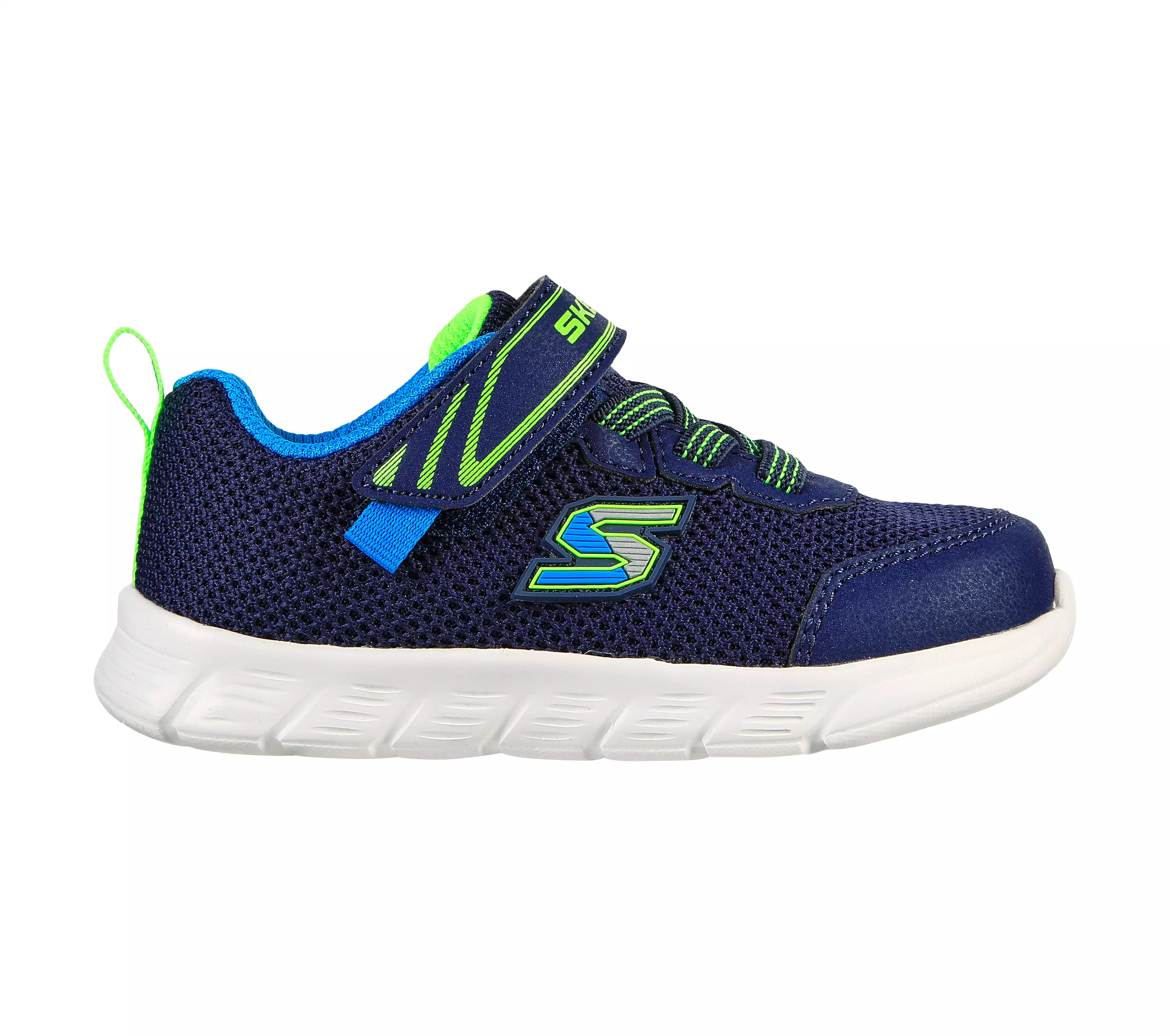 Infants Skechers Trainers Strap Comfy Flex Mini Trainer Navy Lightweight 407305N/NVLM