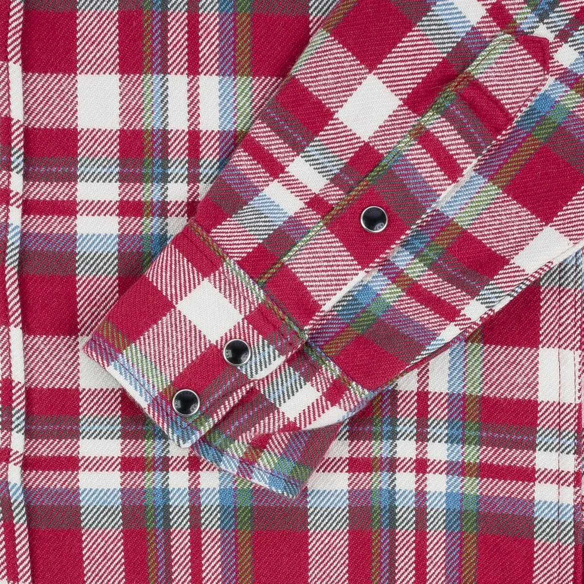 Iron Heart IHSH-377-RED Ultra Heavy Flannel Crazy Check Western Shirt - Red