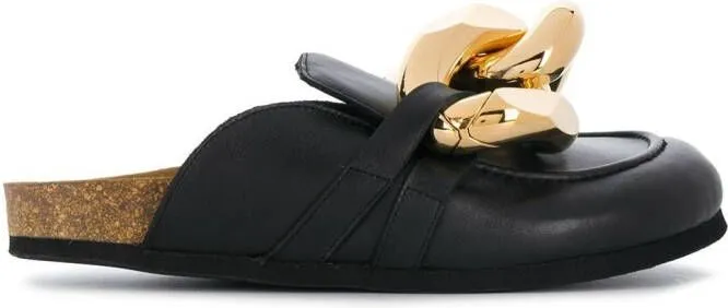 JW Anderson Chain loafer mules Black