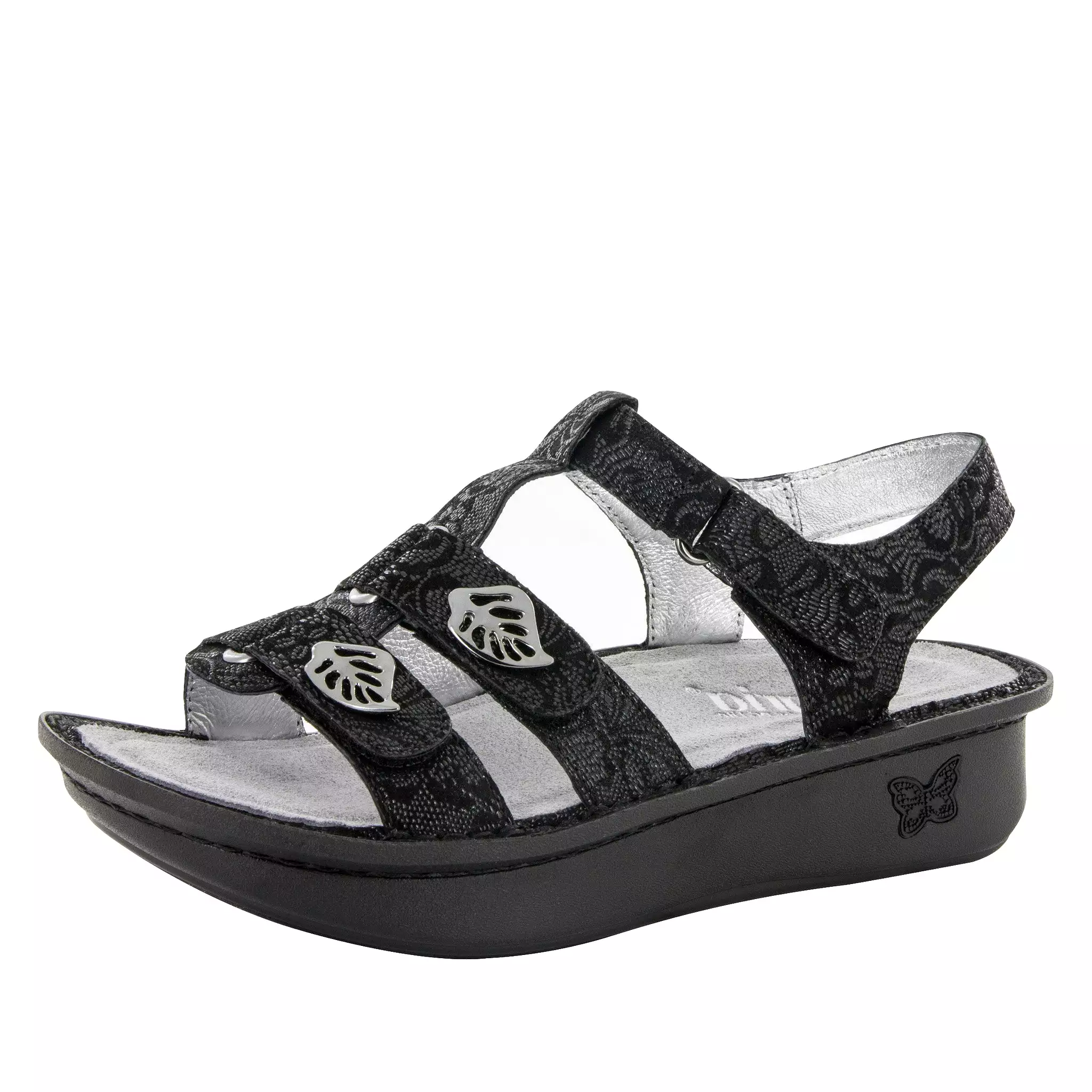 Kleo Black Leaf Sandal