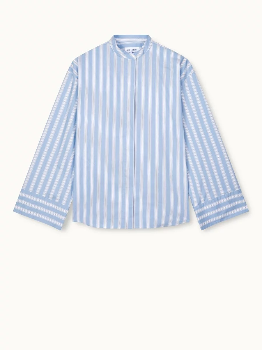 Libertine Iron 3445 Blue Stripe Shirts