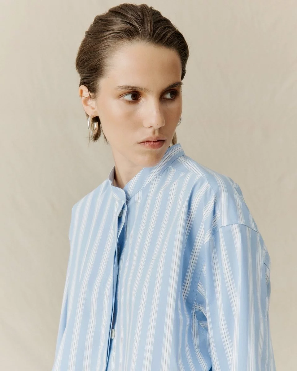 Libertine Iron 3445 Blue Stripe Shirts