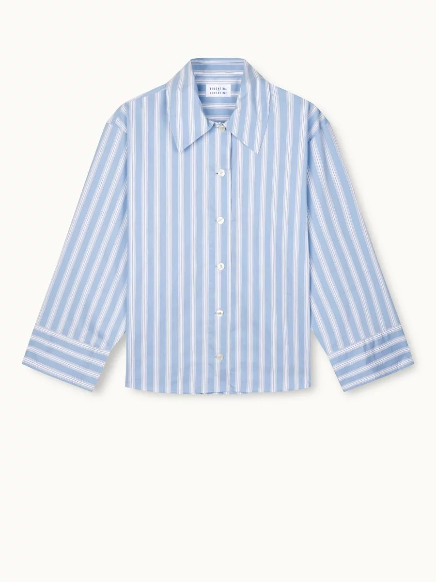 Libertine Mercy 3445 Blue Stripe Shirts