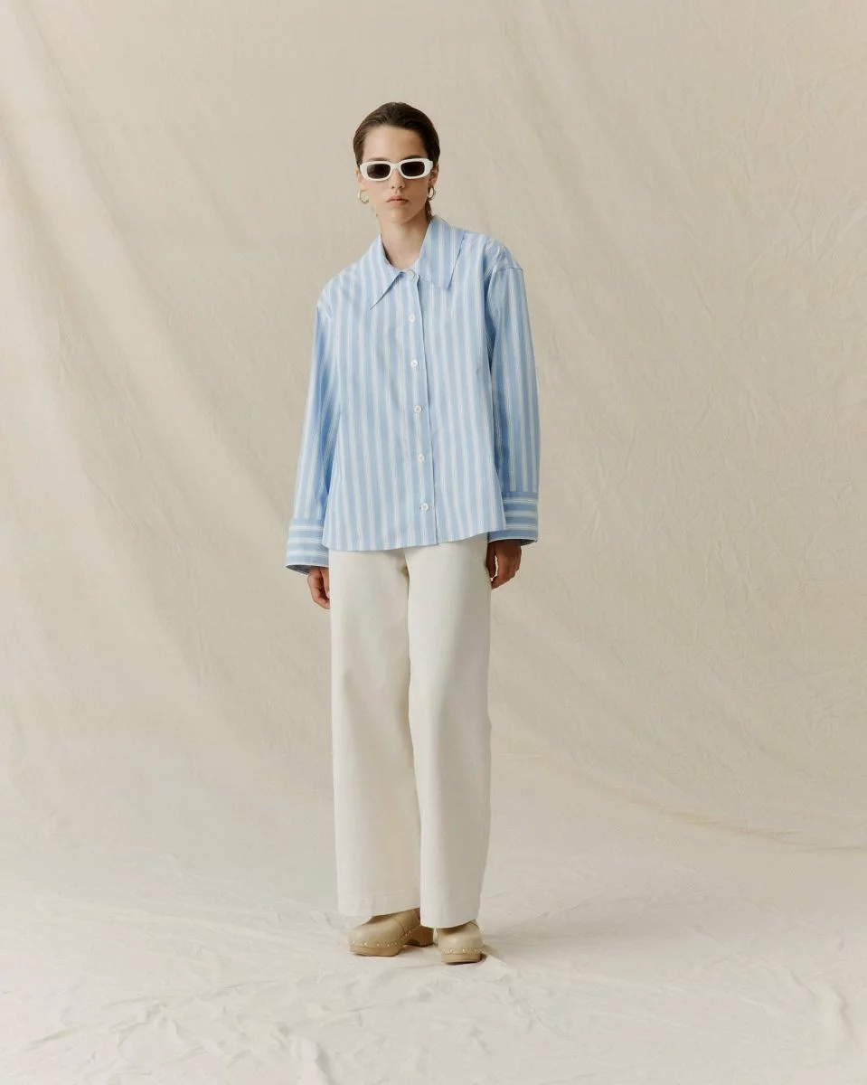 Libertine Mercy 3445 Blue Stripe Shirts