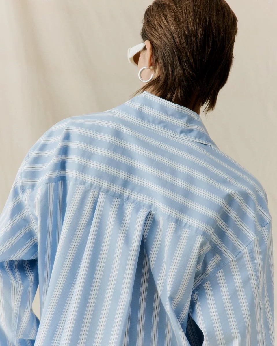 Libertine Mercy 3445 Blue Stripe Shirts