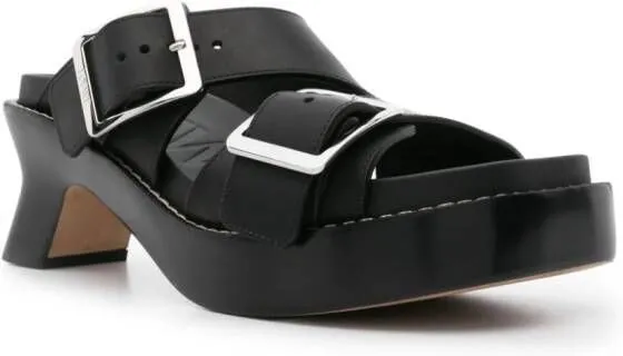 LOEWE 70mm Ease buckle-straps mules Black