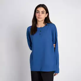 Long Sleeve Relaxed Henley Tee - HSSW1230007