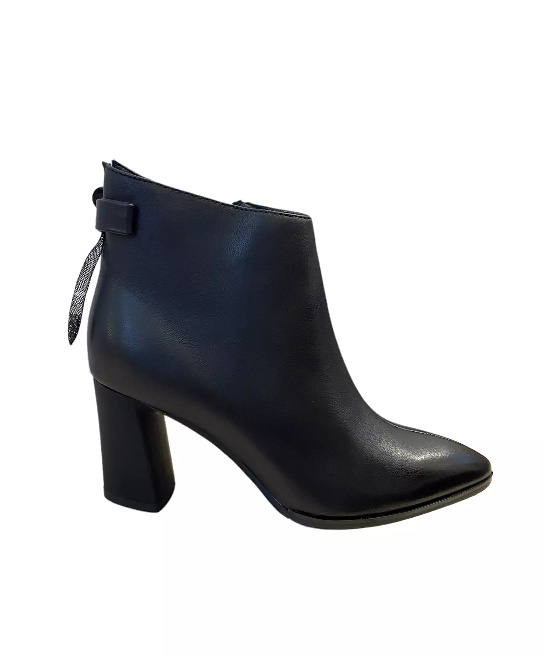 LORETTA VITALE Leather Ankle Boot Black