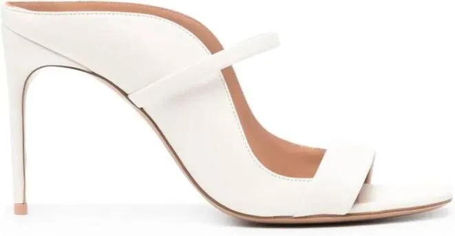 Malone Souliers Carlotta 90mm leather mules White