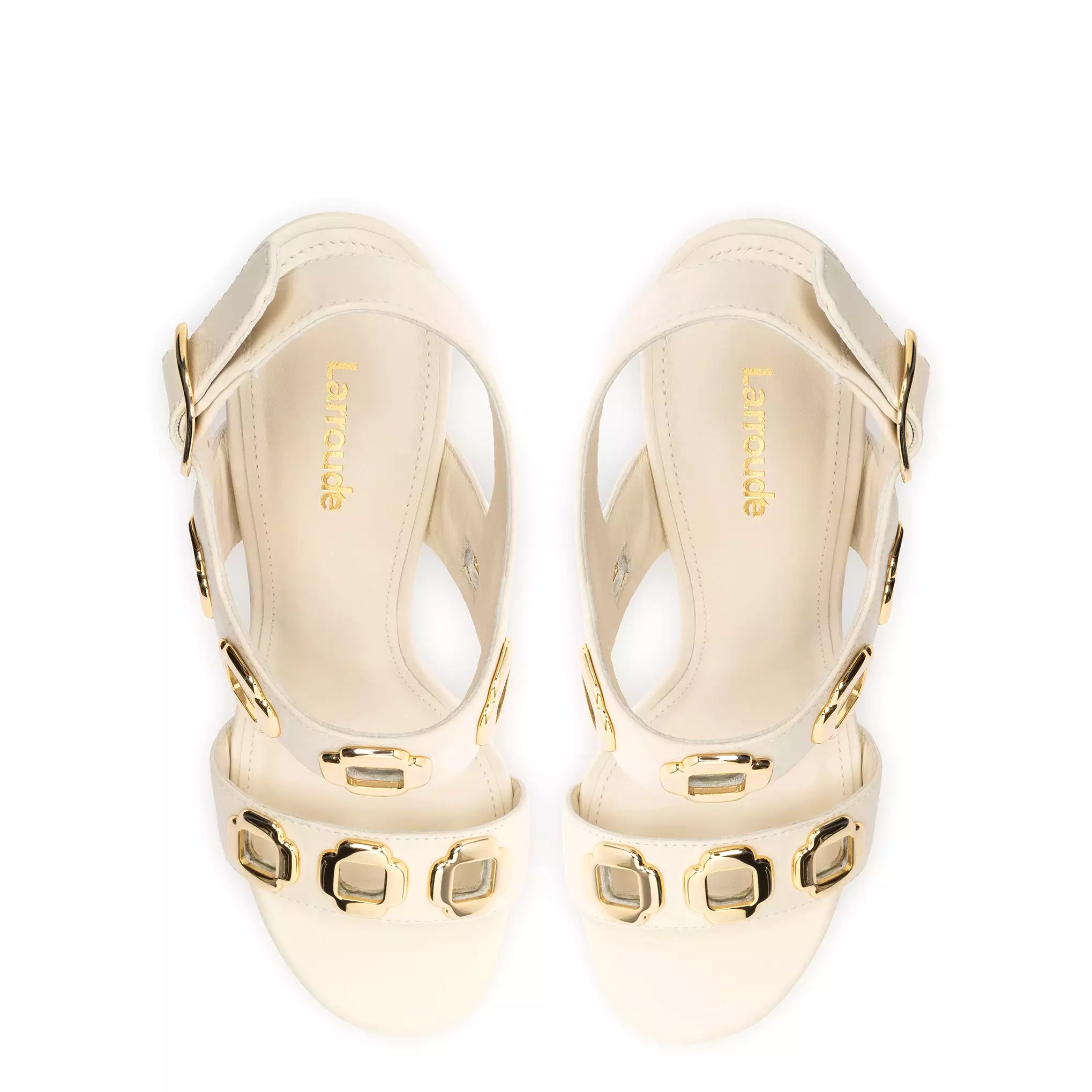 Milan Hi Sandal In Ivory Leather