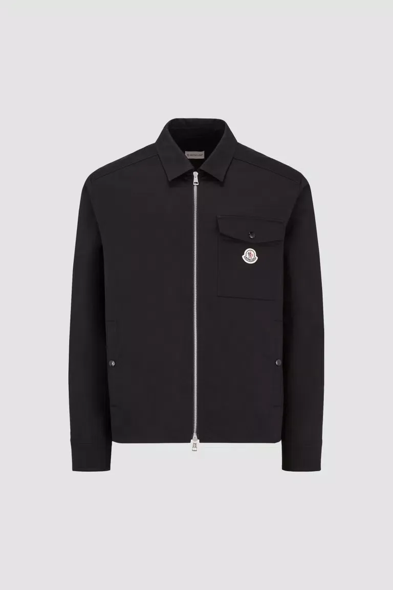 MONCLER  |Gabardine Zip-Up Shirt