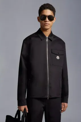 MONCLER  |Gabardine Zip-Up Shirt