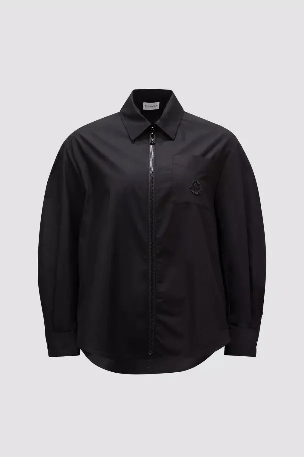 MONCLER  |Poplin Zip-Up Shirt