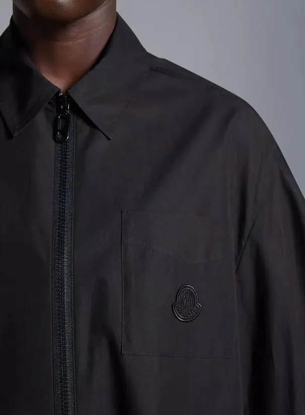 MONCLER  |Poplin Zip-Up Shirt