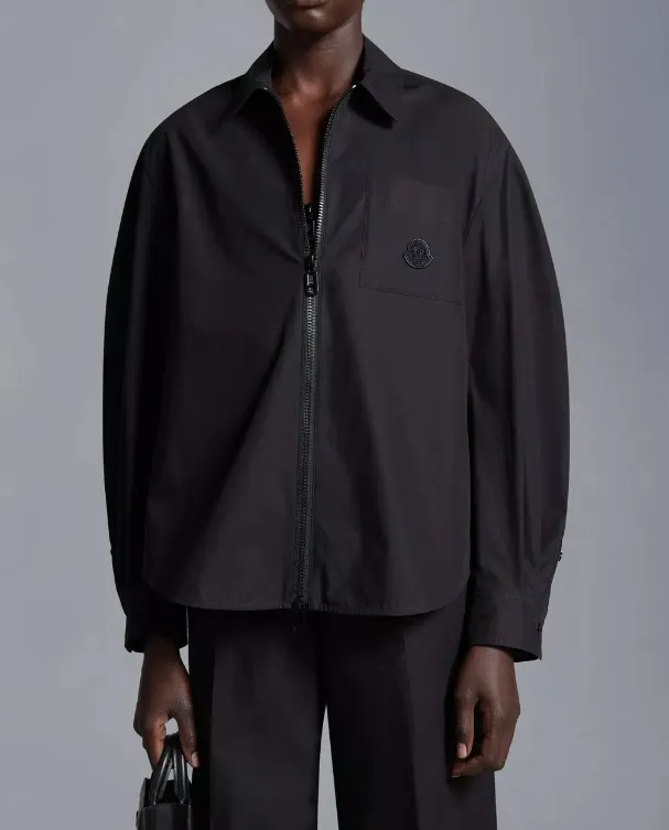 MONCLER  |Poplin Zip-Up Shirt