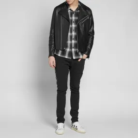 Mr. Completely Raglan Flannel ShirtBlack & White Shadow