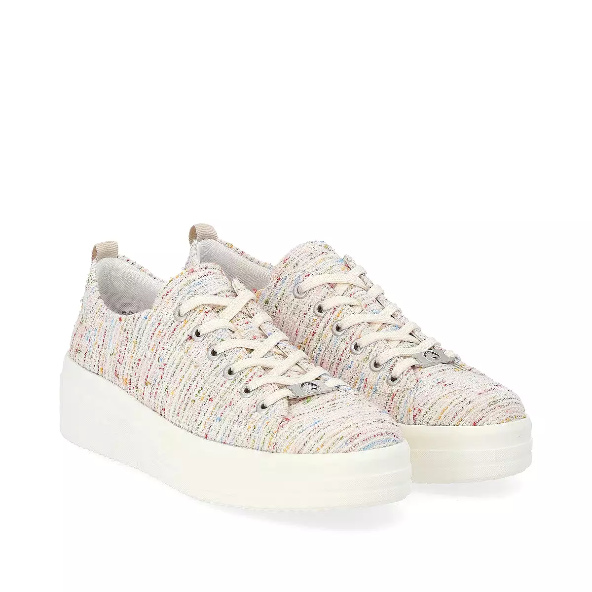 Multi Color Platform Lace up Sneaker