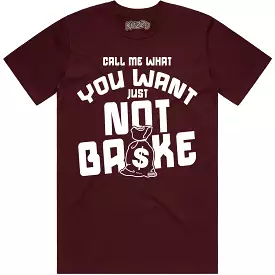 NOT BROKE : Sneaker Shirt to Match : Maroon / Burgundy / Bordeaux