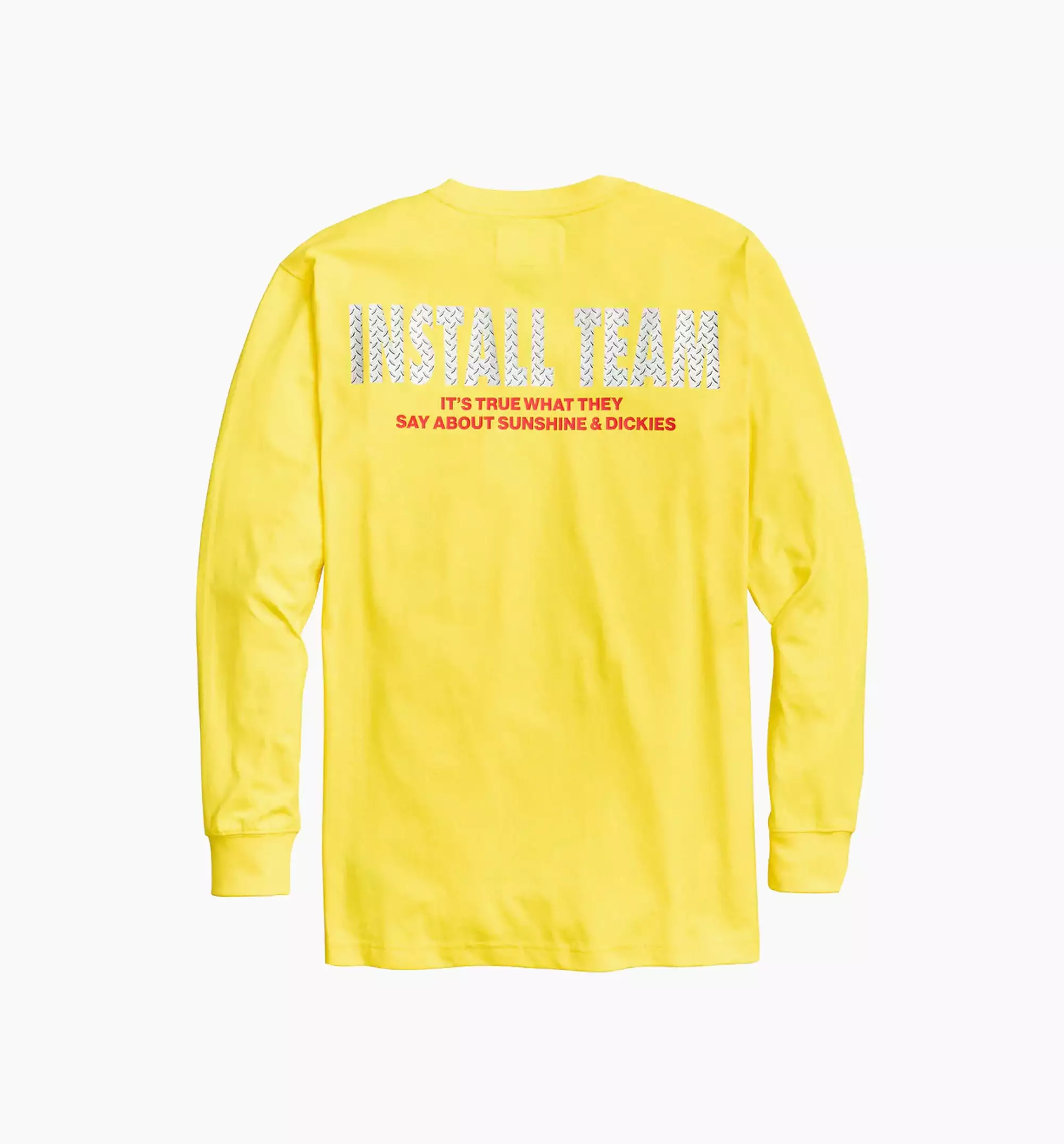 NYS Sun Dyed In Texas Heavyweight Pocket Long Sleeve Tee Mens T-Shirt - Yellow