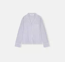 Organic Basics Core Sleep Shirt Blue Stripe