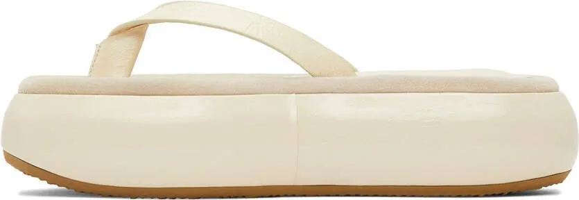 OSOI Off-White Boat Flip Flop Platform Slides