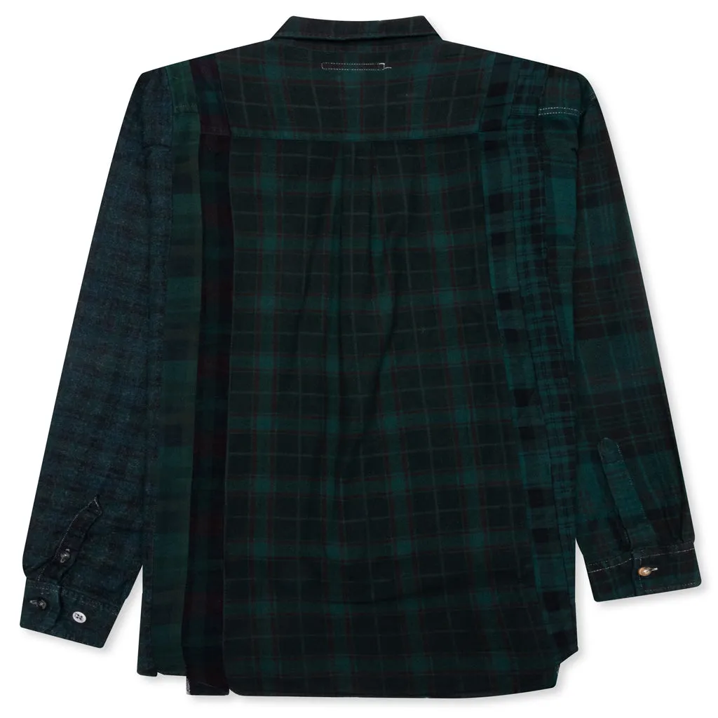 Over Dye 7 Cuts Shirt - Green