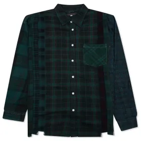 Over Dye 7 Cuts Shirt - Green