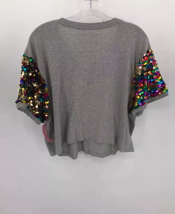 Pre-Owned OPD Grey Size XL Sequin T-shirt