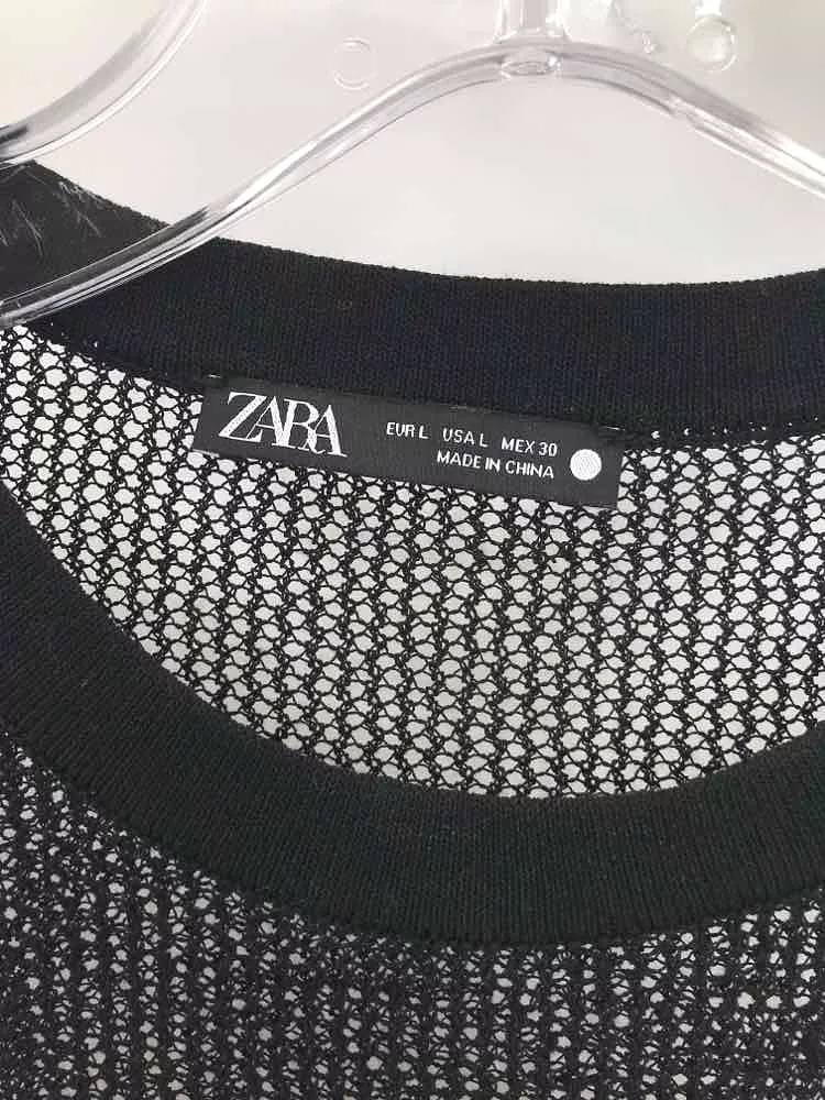 Pre-Owned Zara Black Size Large T-shirt