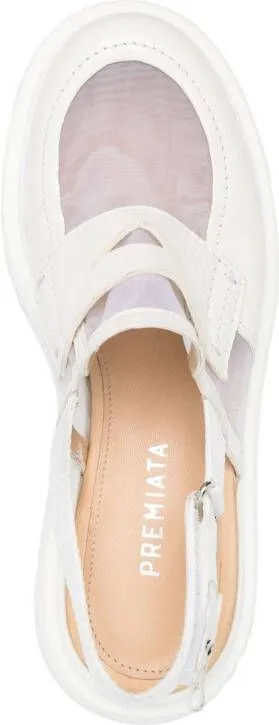 Premiata touch-strap slingback oxfords White