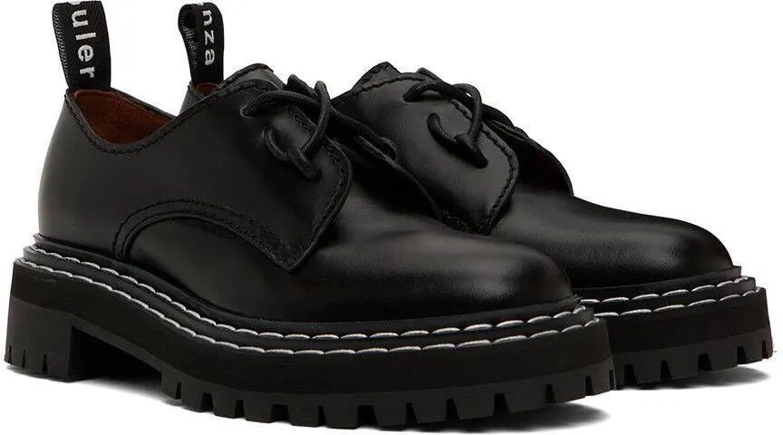 Proenza Schouler Black Lug Sole Oxfords