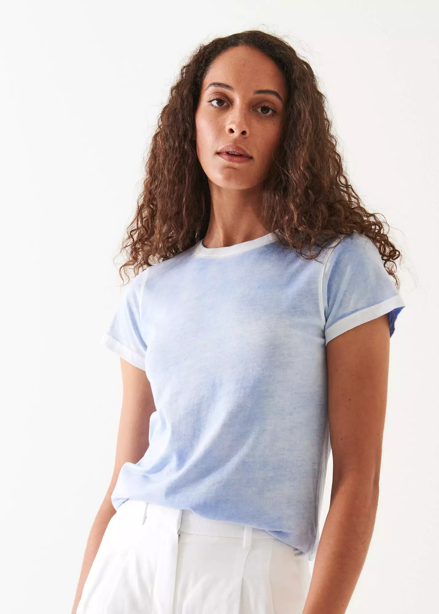 REVERSE SPRAY LIGHTWEIGHT PIMA COTTON T-SHIRT