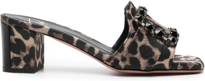 Roberto Festa 50mm Basa leopard-print mules Brown