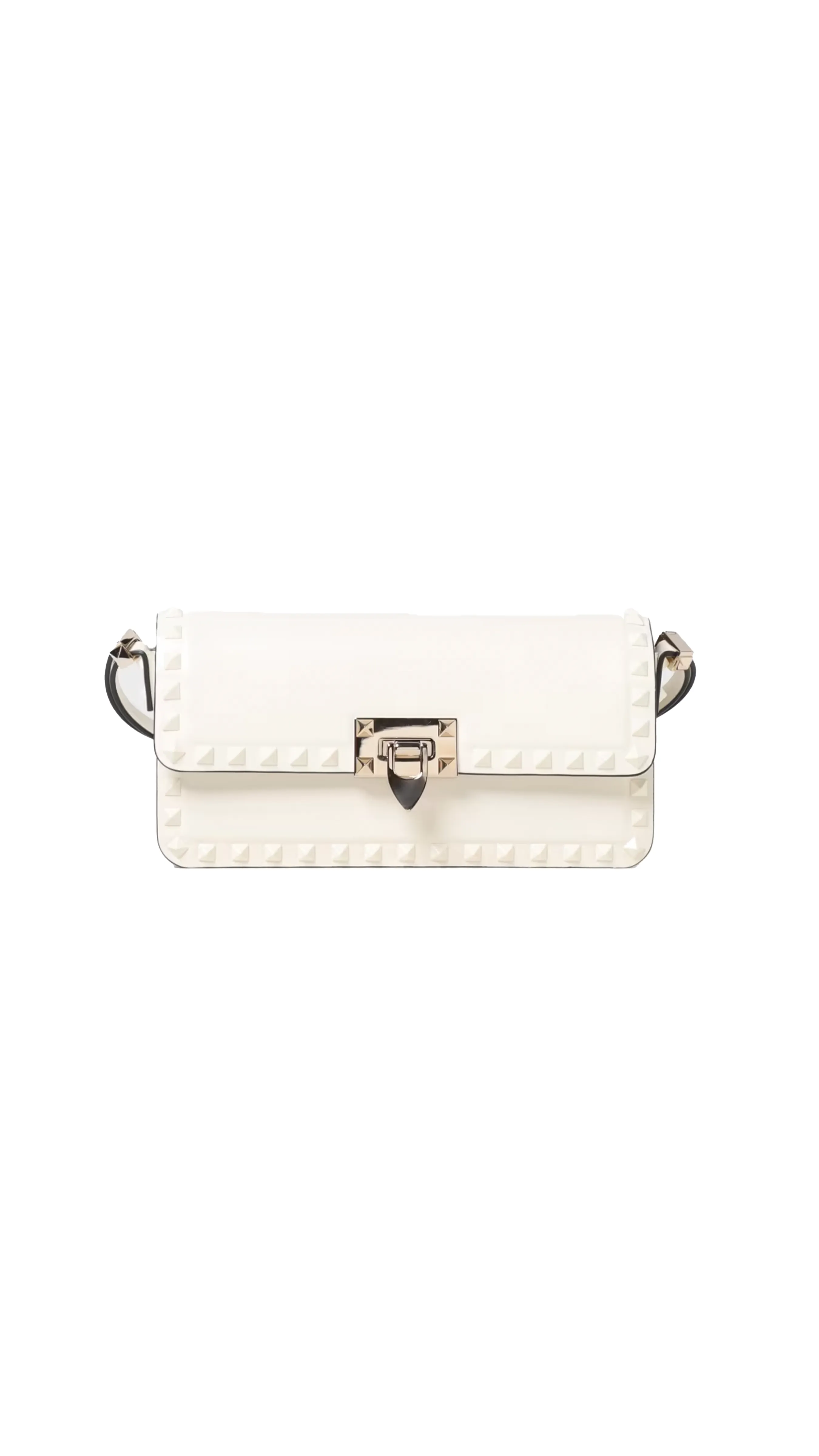 Rockstud Shoulder Bag - White