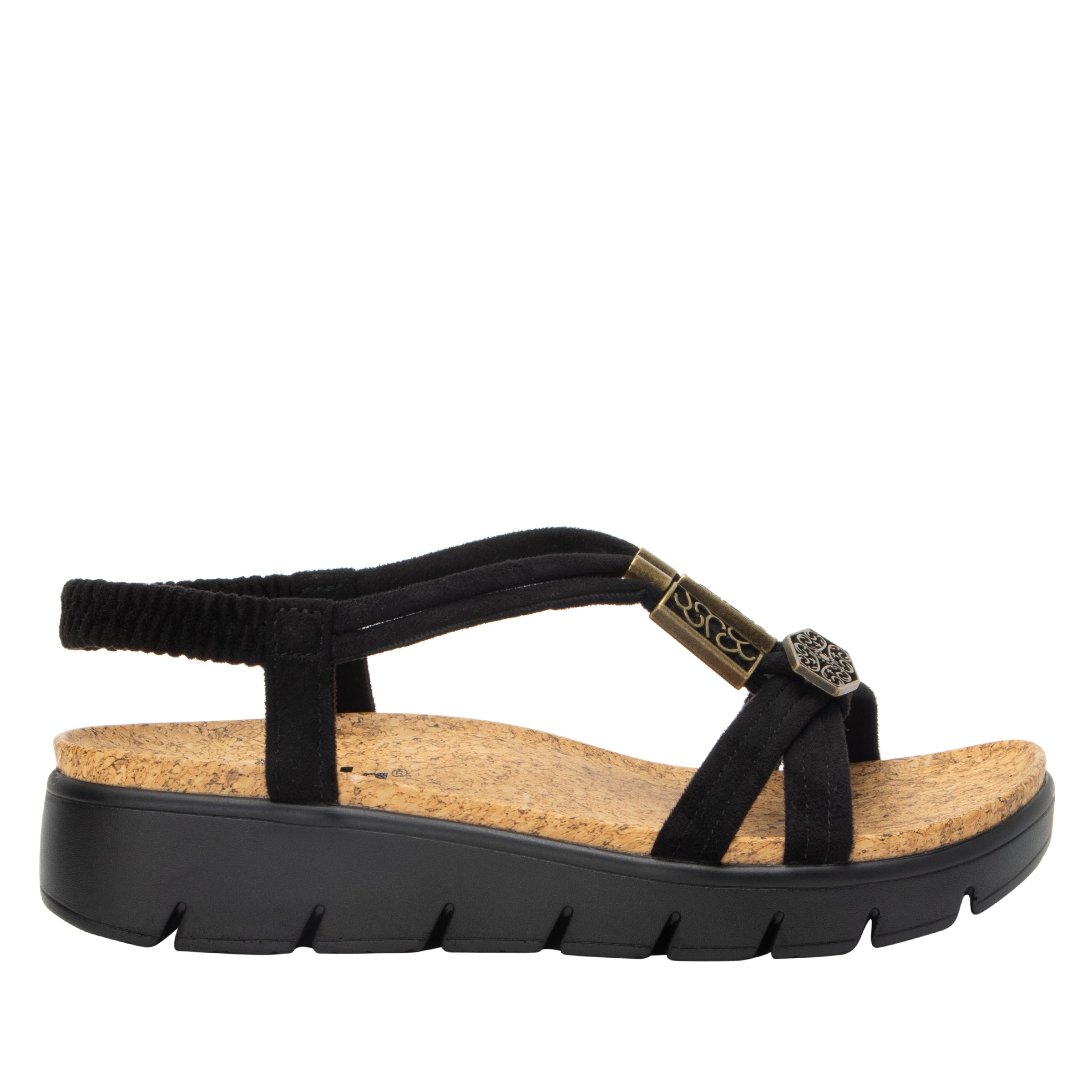 Roz Casual Black Sandal