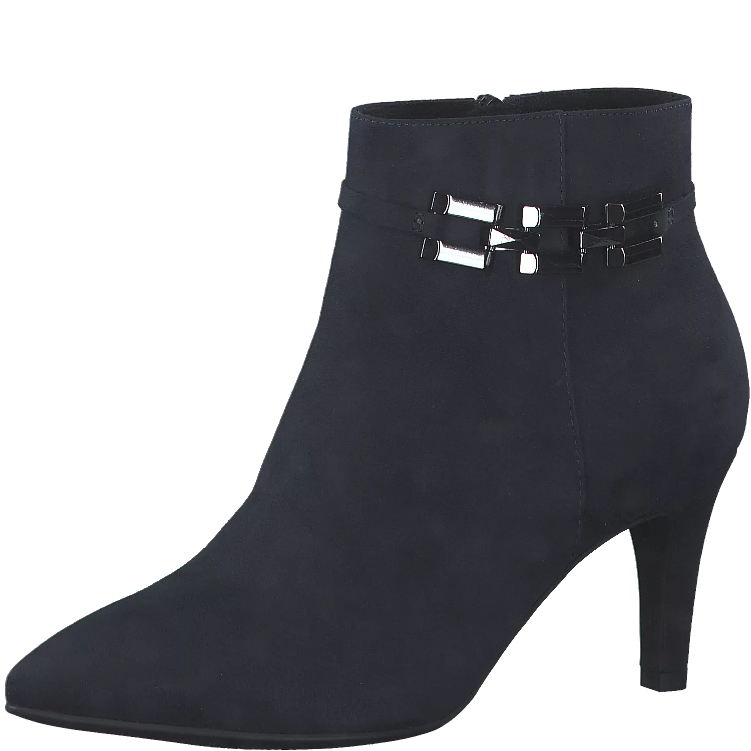 S Oliver Navy Heeled Ankle Boot