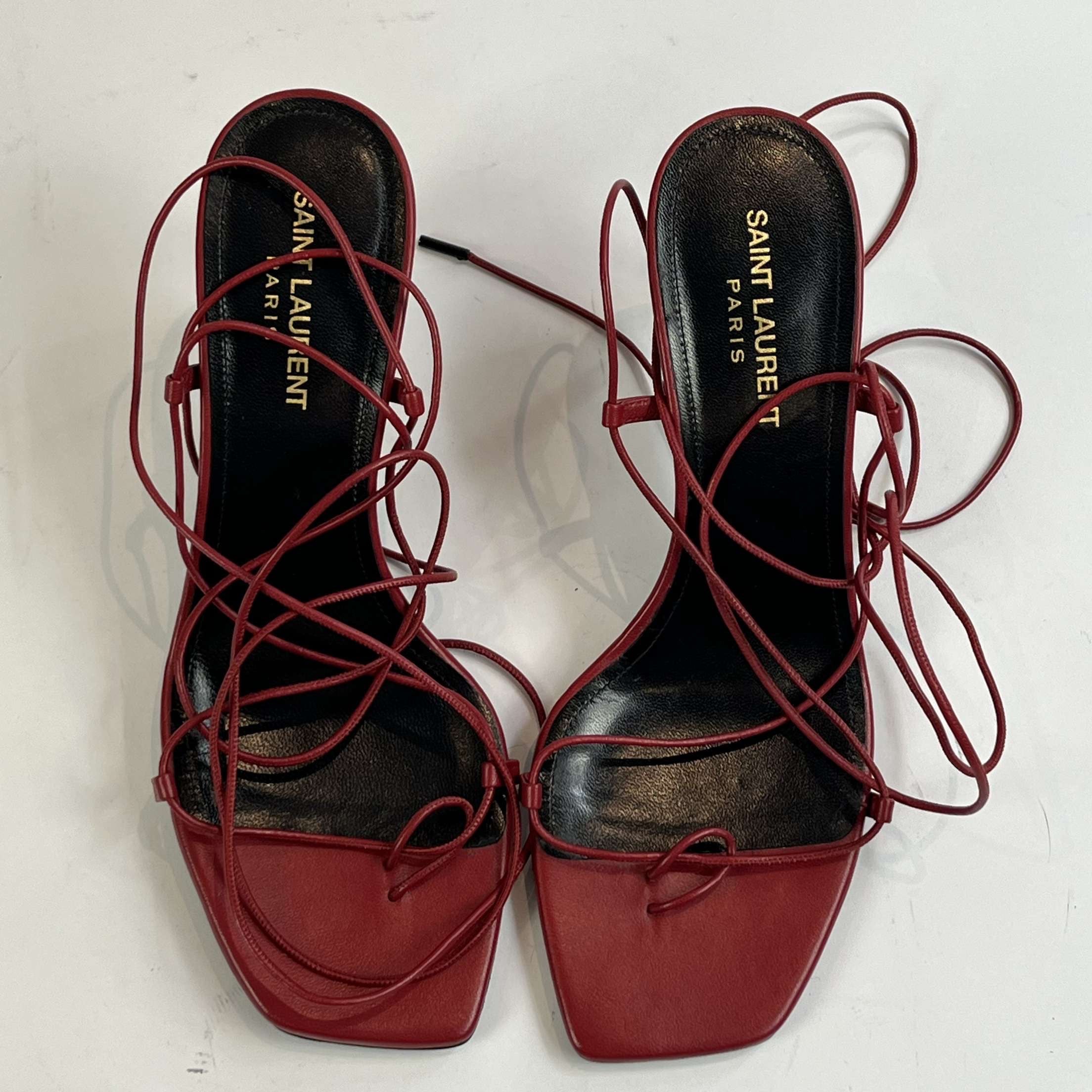 Saint Laurent 595  Hot Red Hawaii Paris 75 Sandals 38.5