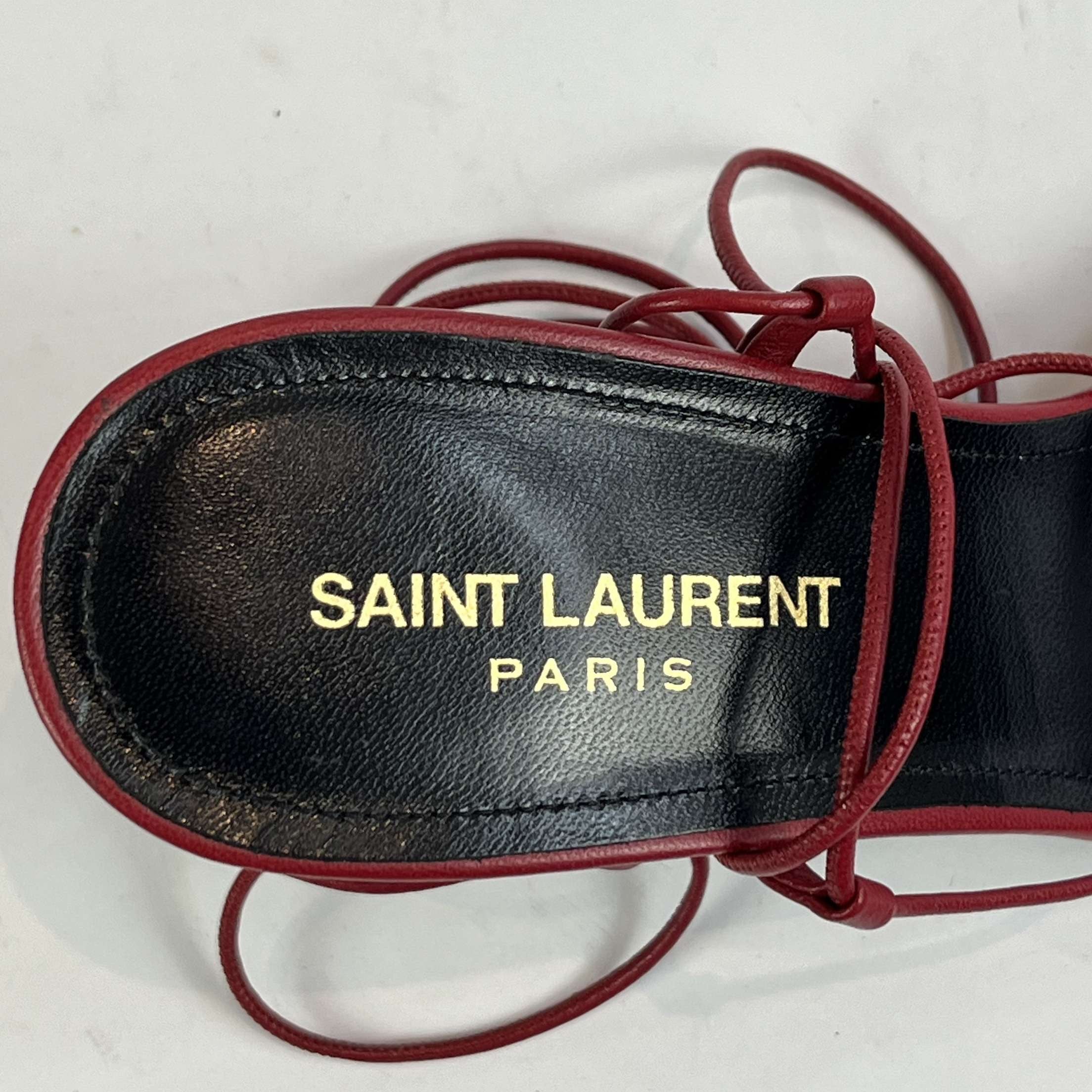 Saint Laurent 595  Hot Red Hawaii Paris 75 Sandals 38.5