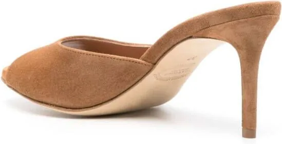 Scarosso 75mm Lohan suede mules Neutrals