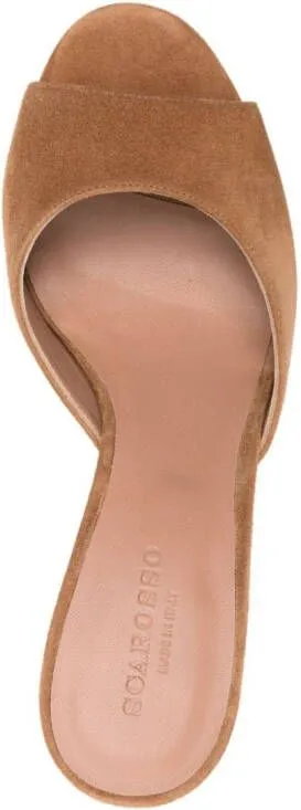 Scarosso 75mm Lohan suede mules Neutrals