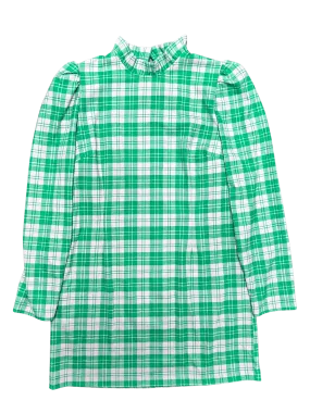 Size 14 - Kitri Danika Green Check Flannel Mini Dress