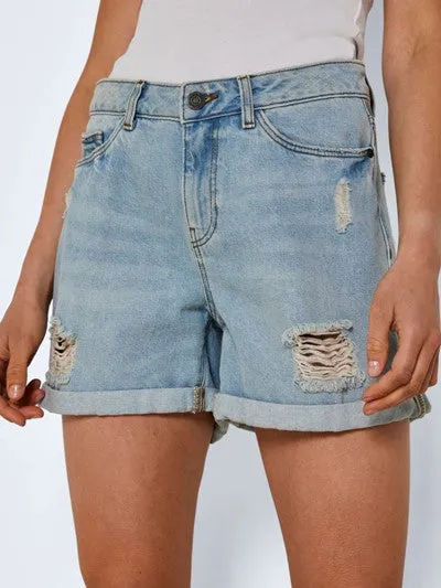 Smiley Distressed Shorts