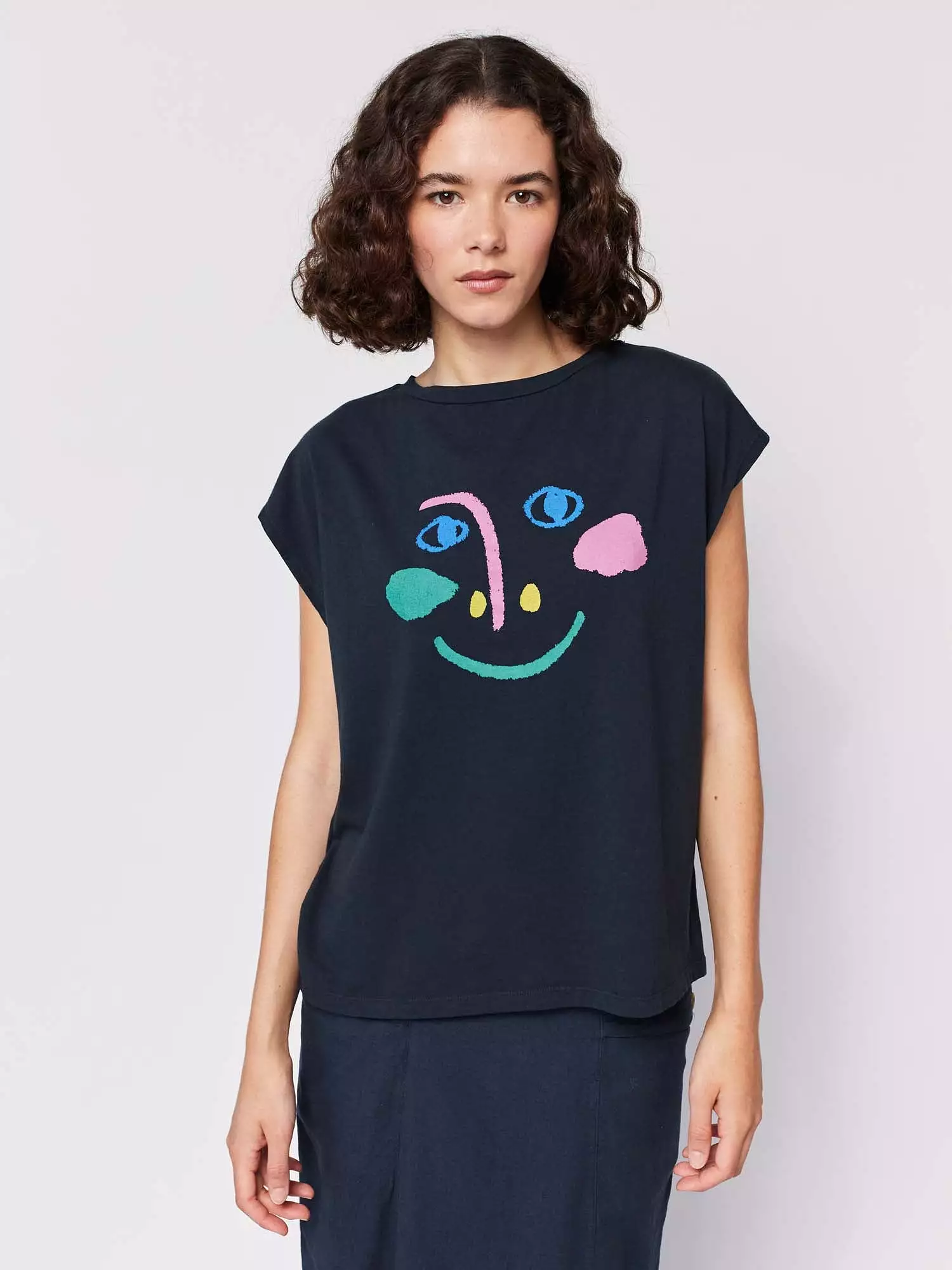 Smiling Mask Loose T-shirt