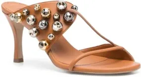 Stella McCartney 95mm stud-embellished open-toe mules Brown