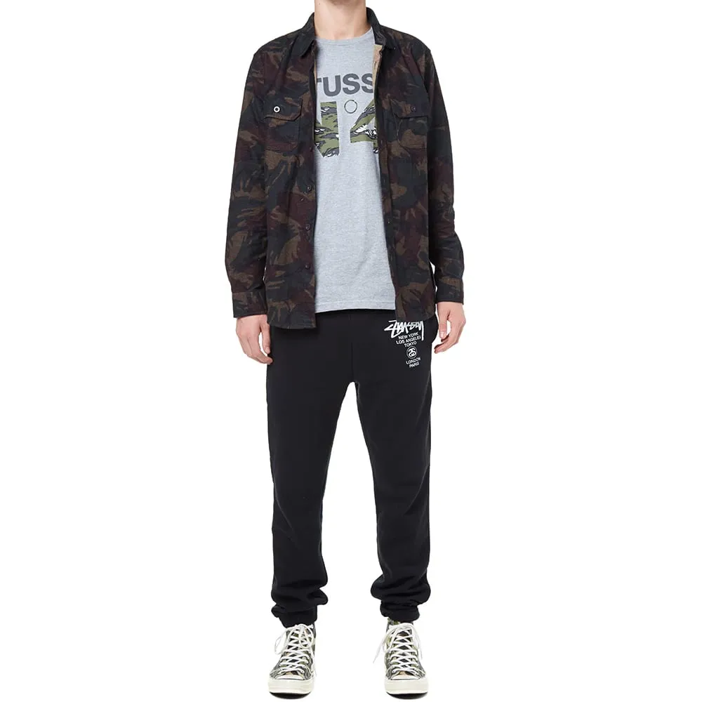 Stussy Lux Camo Flannel ShirtWine Camo